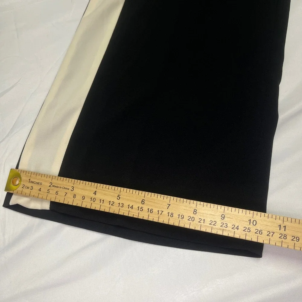 H&M Black and Cream Wide Leg Tuxedo Stripe Dress Pants - Picture 3 of 7